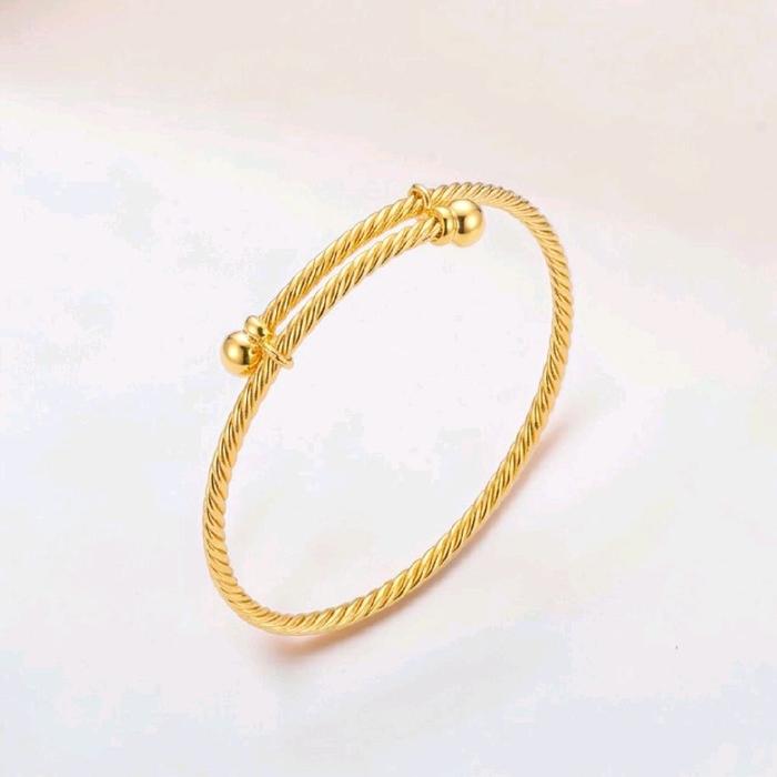 Kids Gold Bangle 16K / Gelang Emas Anak 16K /  Diamond Jewelry / 491GMS151LS