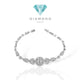 Diamond Pave Bracelet Lotus 18k white gold-Diamond Jewelry