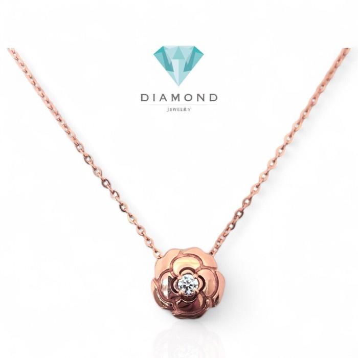 Kalung emas bunga Flower swarozky 750K-Diamond Jewelry