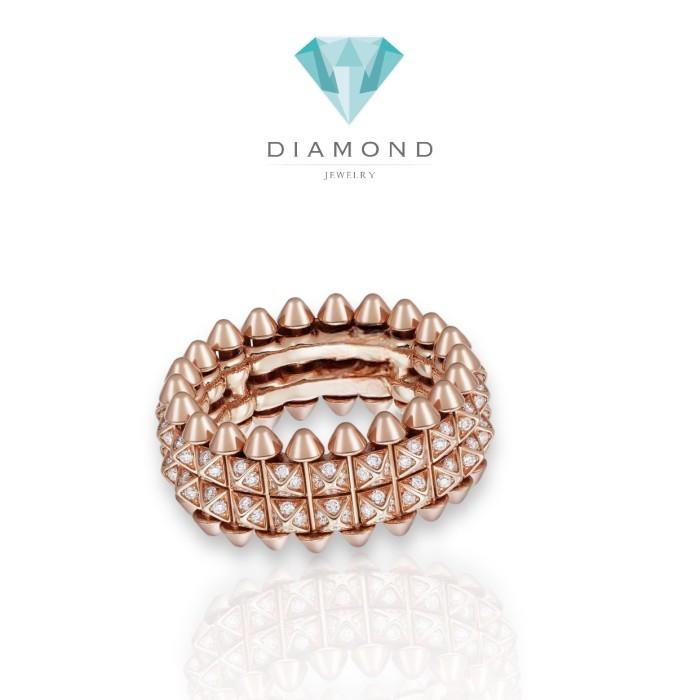 clash Diamond 18 K ring Diamond Jewelry-HT