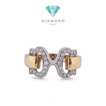 Doublw C crt Diamond Ring 18K / Diamond Jewelry