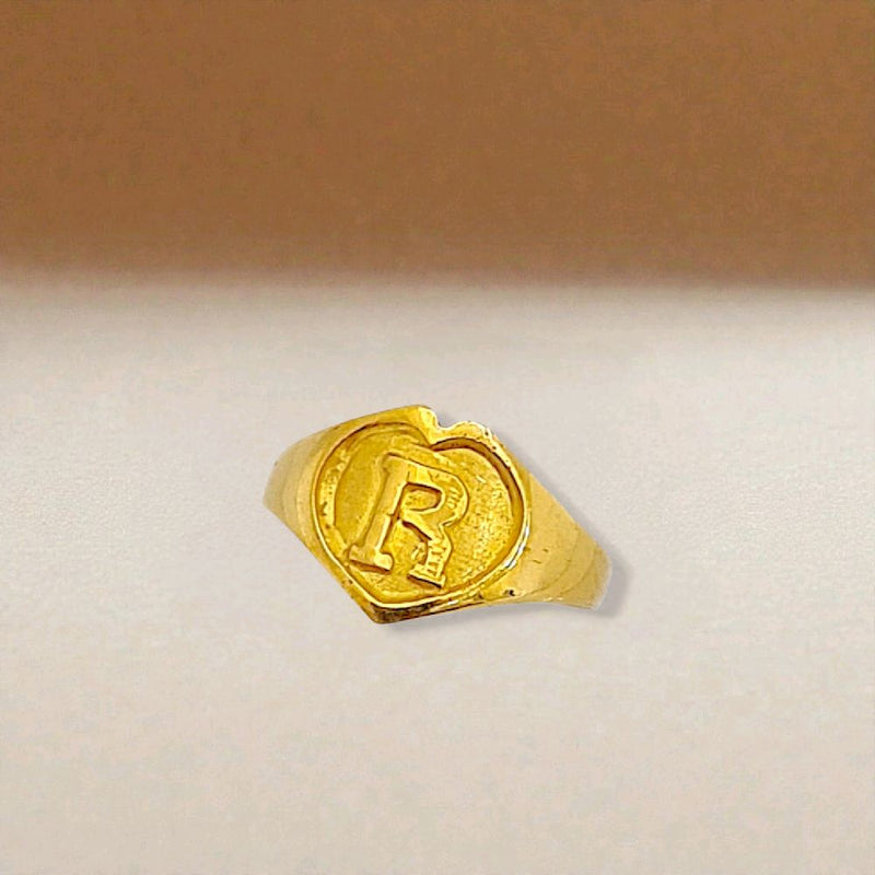 R Gold Ring 24K / Cincin Emas R 24K / 111CMSWP1