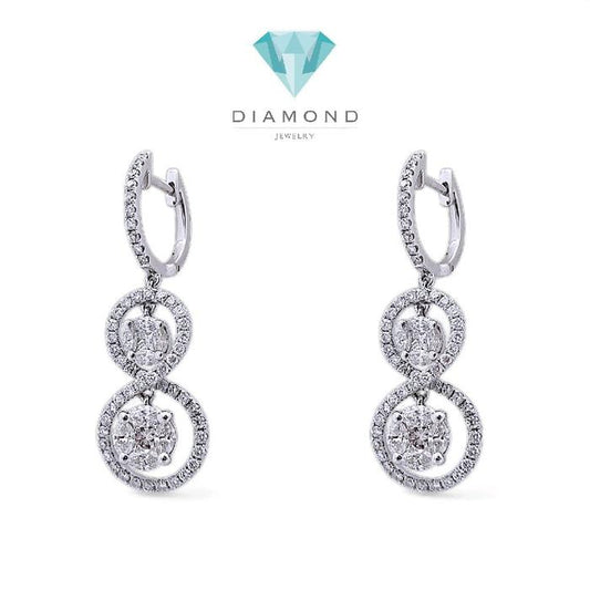 Infinty Diamond Earring 18K / Diamond Jewelry