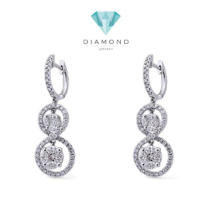 Infinty Diamond Earring 18K / Diamond Jewelry