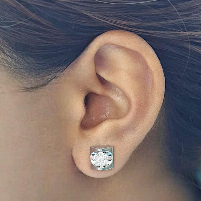 Flower Diamond Earring 18K / Diamond Jewelry