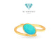 Turqoise 23K Gold Ring Diamond Jewelry