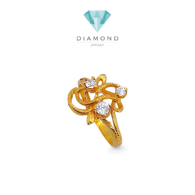 Flower Gold Ring 23K / Cincin Emas Bunga 23K / 138CMSWP3