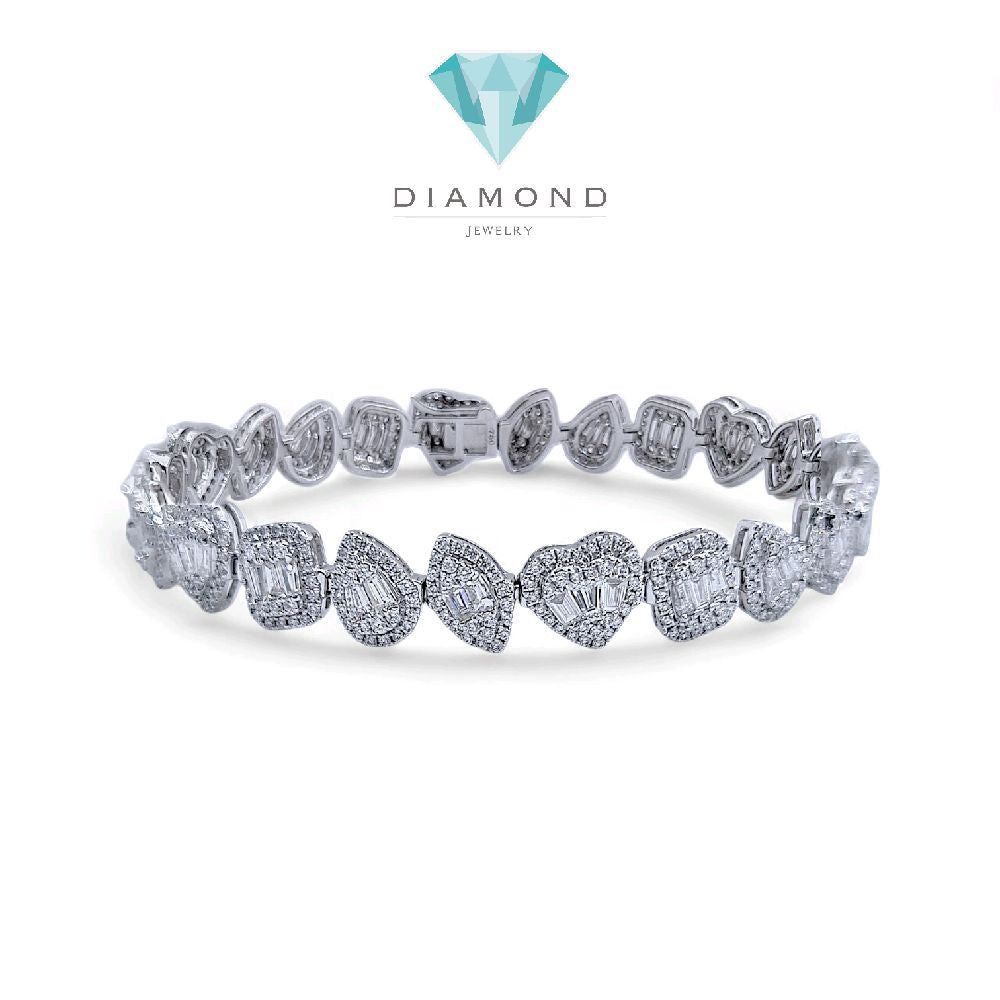 Tennis Fancyshape Diamond Bracelet 18K / Gelang Berlian Tennis Fancyshape 18K / Diamond Jewelry 402GB16238PRLS-HT