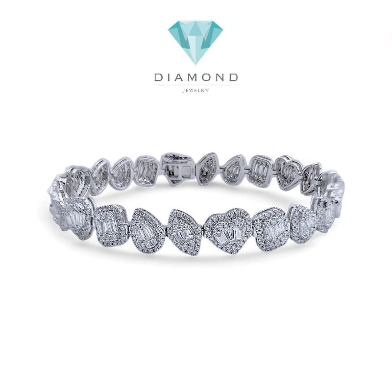 Tennis Fancyshape Diamond Bracelet 18K / Gelang Berlian Tennis Fancyshape 18K / Diamond Jewelry 402GB16238PRLS-HT