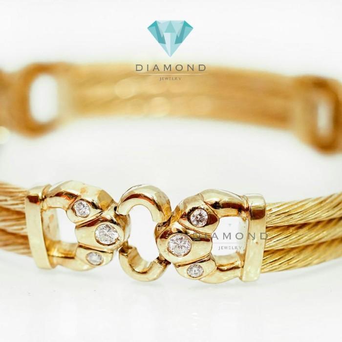 Diamond Bangle - Gelang Berlian - Diamond Jewelry - Rose Gold 03030434