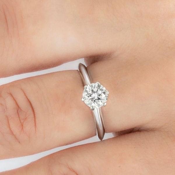 Solitaire Lab  Grown 1 ct 18k Gold Ring-Diamond Jewelry - 233CBL950PFLS HT