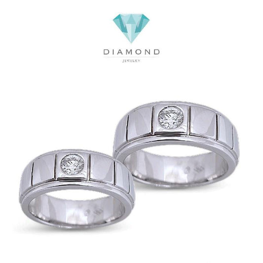 Wedding Ring Solitaire Diamond 18K / Cincin Nikah Solitaire 18K /  Diamond Jewelry 94CBKV5400WPLS - 93CBKV3600WPLS-HT