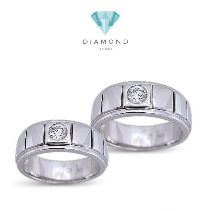Wedding Ring Solitaire Diamond 18K / Cincin Nikah Solitaire 18K /  Diamond Jewelry 94CBKV5400WPLS - 93CBKV3600WPLS-HT