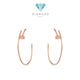 Nail diamond Earring paku 18K Gold- Diamond Jewelry- anting paku emas berlian 18k