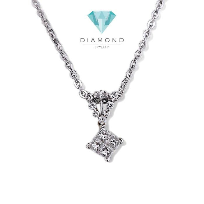 Liontin Square Diamond 18K / Diamond Jewelry