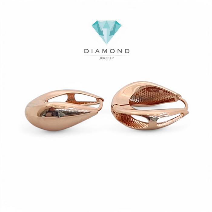 Anting Mas bottega klip Rose Gold 750K-Diamond Jewelry