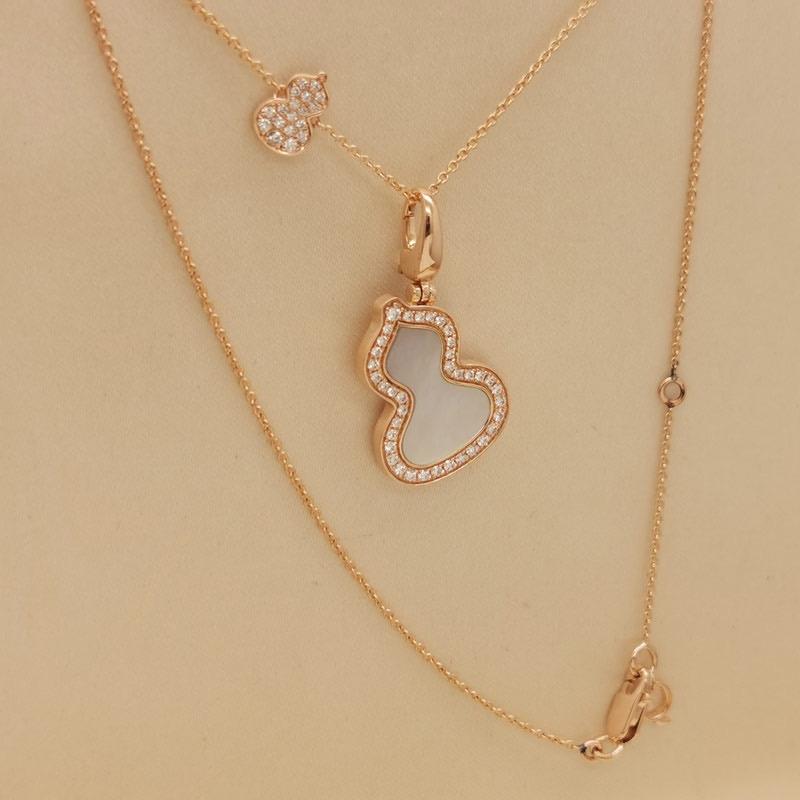 Wulu Diamond Pendant Mop 18K / Kalung Wulu Diamond 18K / Diamond Jewelry /426KBD9500RY