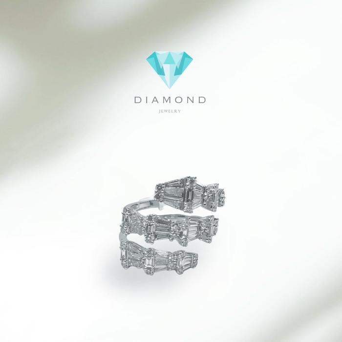 Snake baguette diamond ring 18k- Diamond Jewelry
