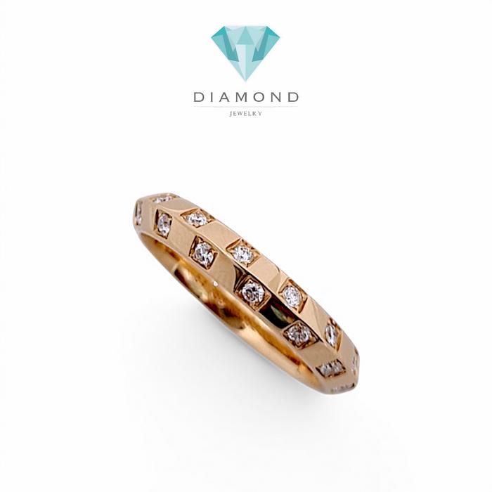 Le Damier Diamond  Ring 18K /Cincin Berlian Damier 18K / Diamond Jewelry-363CBD10000RY-HT