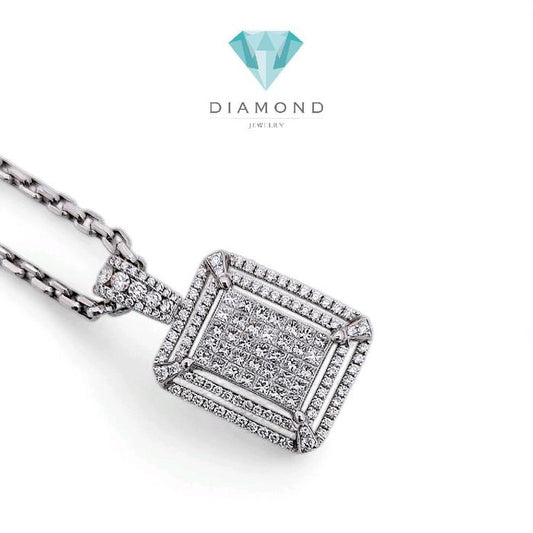Liontin Square Diamond 18K / Diamond Jewelry