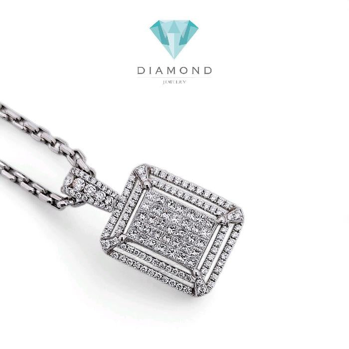 Liontin Square Diamond 18K / Diamond Jewelry
