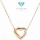 Heart Tricolor 18K Gold Necklace Trinity-Diamond Jewelry-14KMSSM449RY-HT
