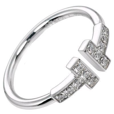 Double T Diamond Ring White Gold 18K / Diamond Jewelry-404CBDAB42000LS-HT