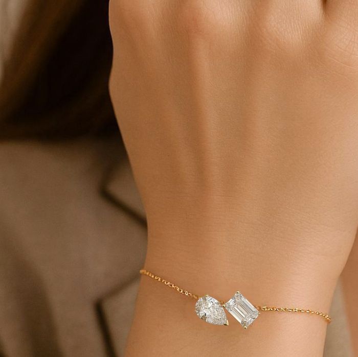 Totmoi Diamond Lab Grown Bracelet 14K / Gelang Berlian Totmoi 14K / Diamond Jewelry 2GBLGG400LS HT