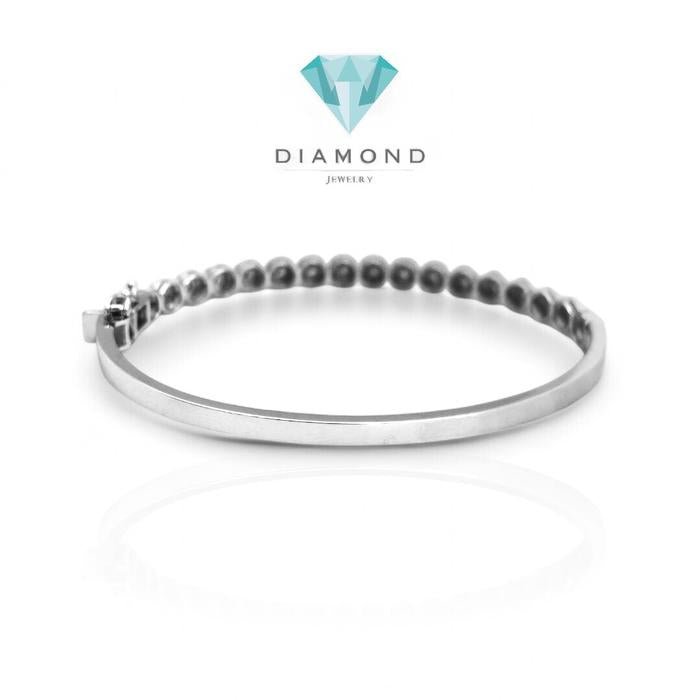 Diamond half tennis Bangle /gelang tennis bangle berlian asli18K Diamond Jewelry