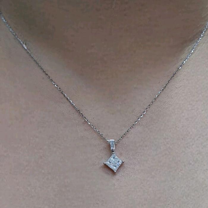 Liontin Square Diamond 18K / Diamond Jewelry 64LBGT6193WP