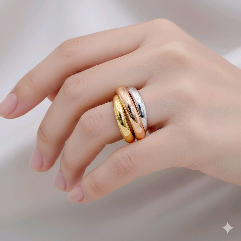 Trinity Large Ring 18K / Cincin Trinity Besar 18K / Diamond Jewelry 401CBD1233RY-HT
