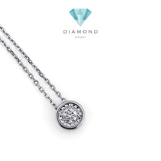 Solitaire Diamond Necklace 18K / Kalung Berlian Solitaire 18K / Diamond Jewelry 121KB44000AB HT