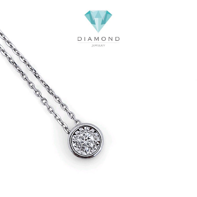 Solitaire Diamond Necklace 18K / Kalung Berlian Solitaire 18K / Diamond Jewelry 121KB44000AB HT