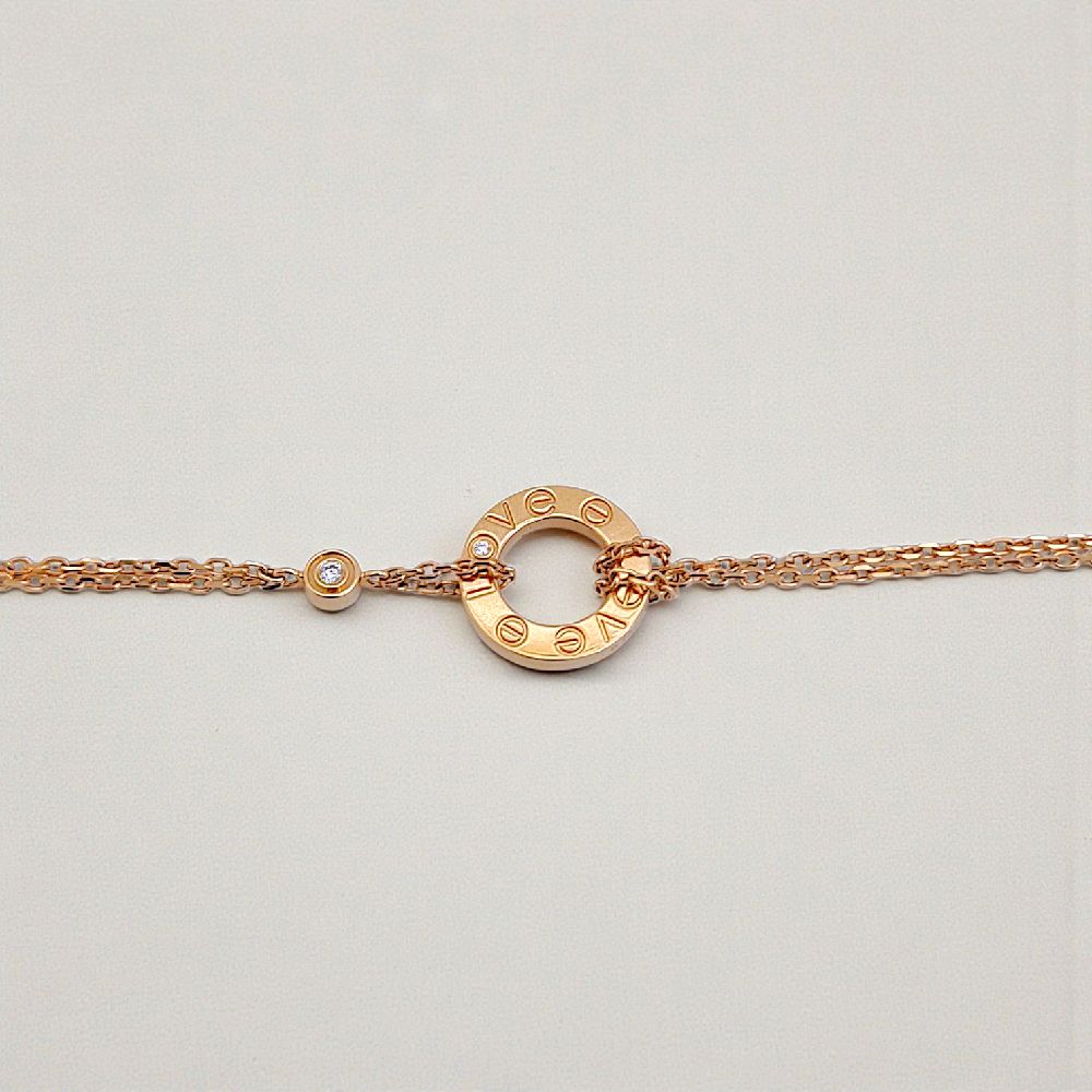 Love Diamond Bracelet 18K / Gelang Berlian Love 18K / Diamond Jewelry 156GBD58100AB - HT