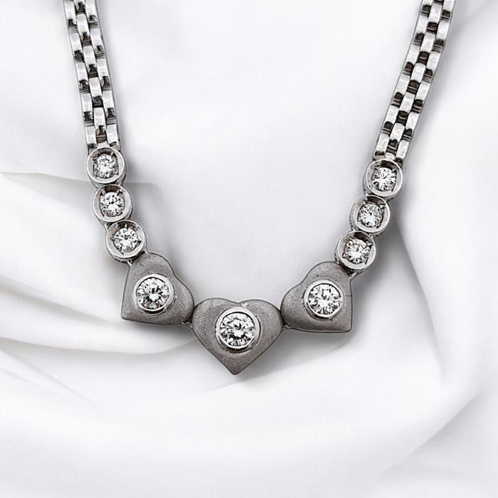 Diamond Heart Necklace 18K  koye / Diamond Jewelry