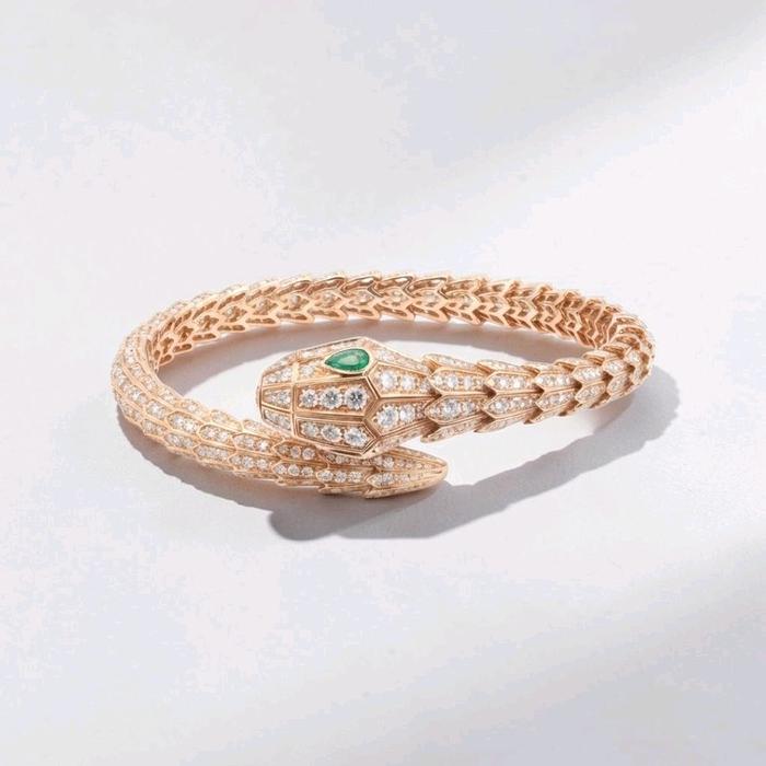 Snake Diamond Bangle 18K / Gelang Berlian model ular 18K / Diamond Jewelry / GB0053029