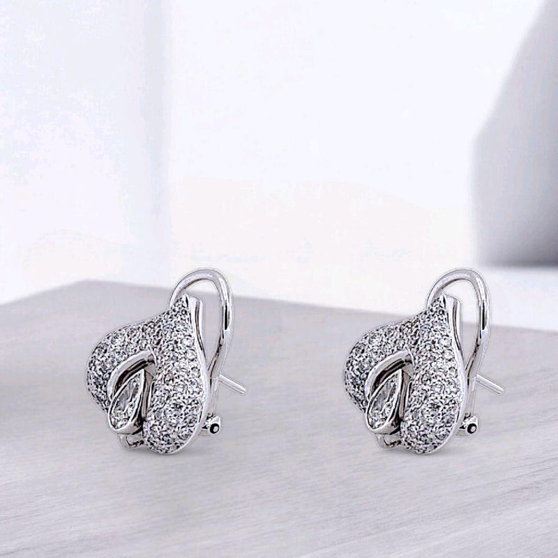 Diamond Spade Heart Earring 18K-Diamond Jewelry-19ABGT64350WP-HT