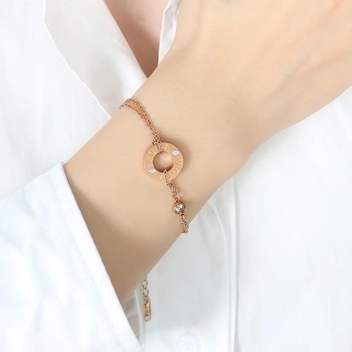 Love chain crt bracelet 18k gold diamond-Diamond Jewelry