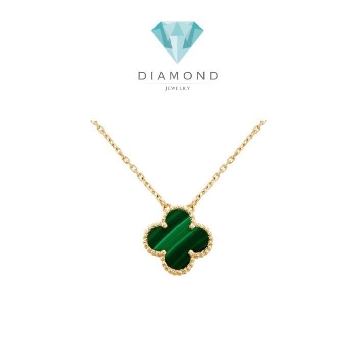 Malachite Clover Green Vintage 18K Gold Diamond Jewelry/Necklace/vintgae Earring/Sweet Earring/Bracelet -387KBD300LS/352ABD829RY/394ABD2500LS/454GBD4000LS-HT