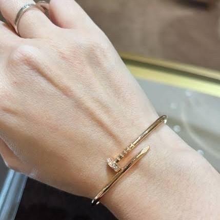 Nail bracelet juste mini diamond 18k bangle crt-Diamond Jewelry