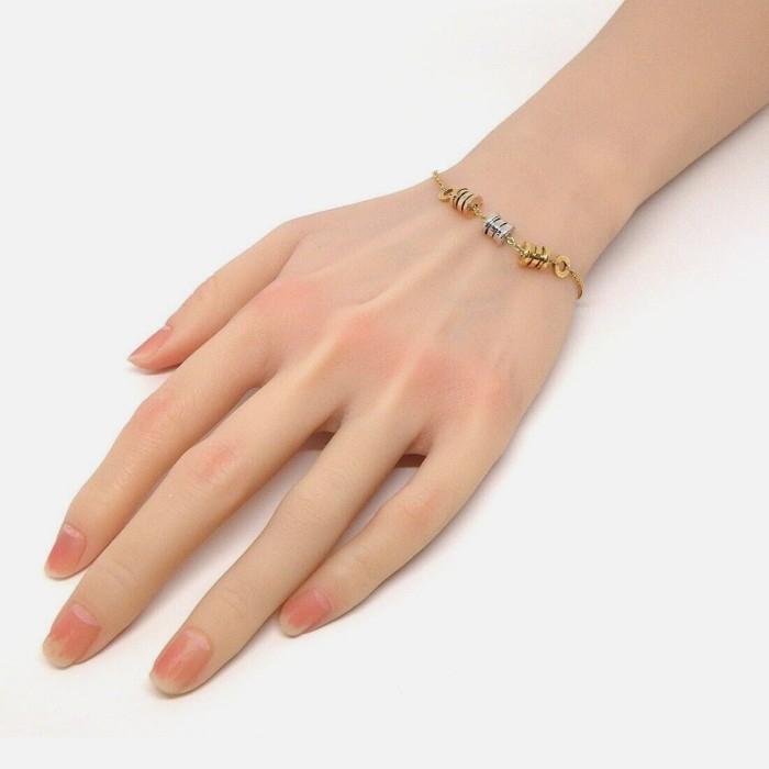 Tricolor Bzero Bracelet  18K/Gelang Emas Zero Tricolor-Diamond jewelry-408GBD872RY-HT