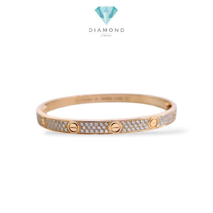 Diamond Studded Love Bracelet 18K / Diamond Jewelry / GBD361000AB