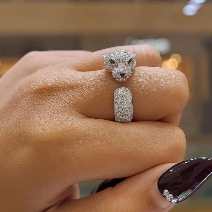 Panthere Full Diamond Ring 18K / Cincin Panthere Full Berlian 18K / Diamond Jewelry 98CBD298000AB-HT