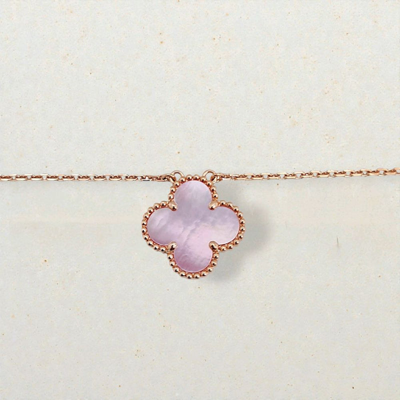 Pink Clover Vintage Necklace 18K / Kalung Pink Clover Vintage 18K / Diamond Jewelry - 145KBD62000AB