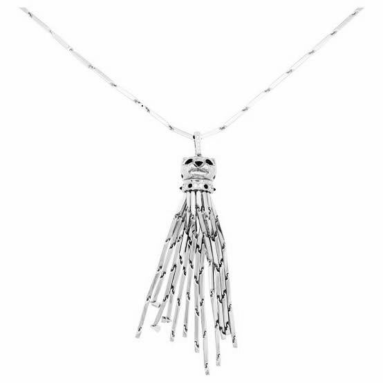 Pendant panthere emerald diamond gold 18k -kalung panther emas berlian-kalung macan berlian emas putih-Diamond Jewelry