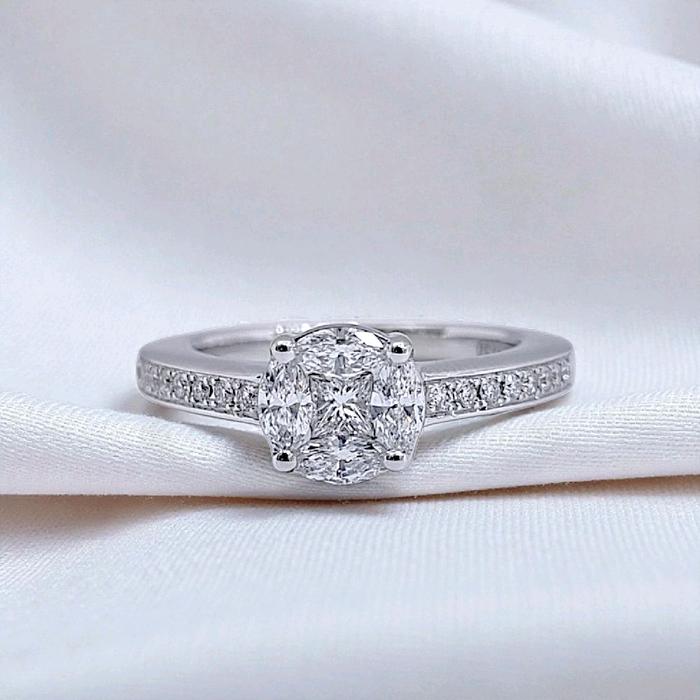 Esperansa Diamond Ring 18K / Cincin Berlian Esperansa 18K / Diamond Jewelry 377CB1030ANANLS-HT