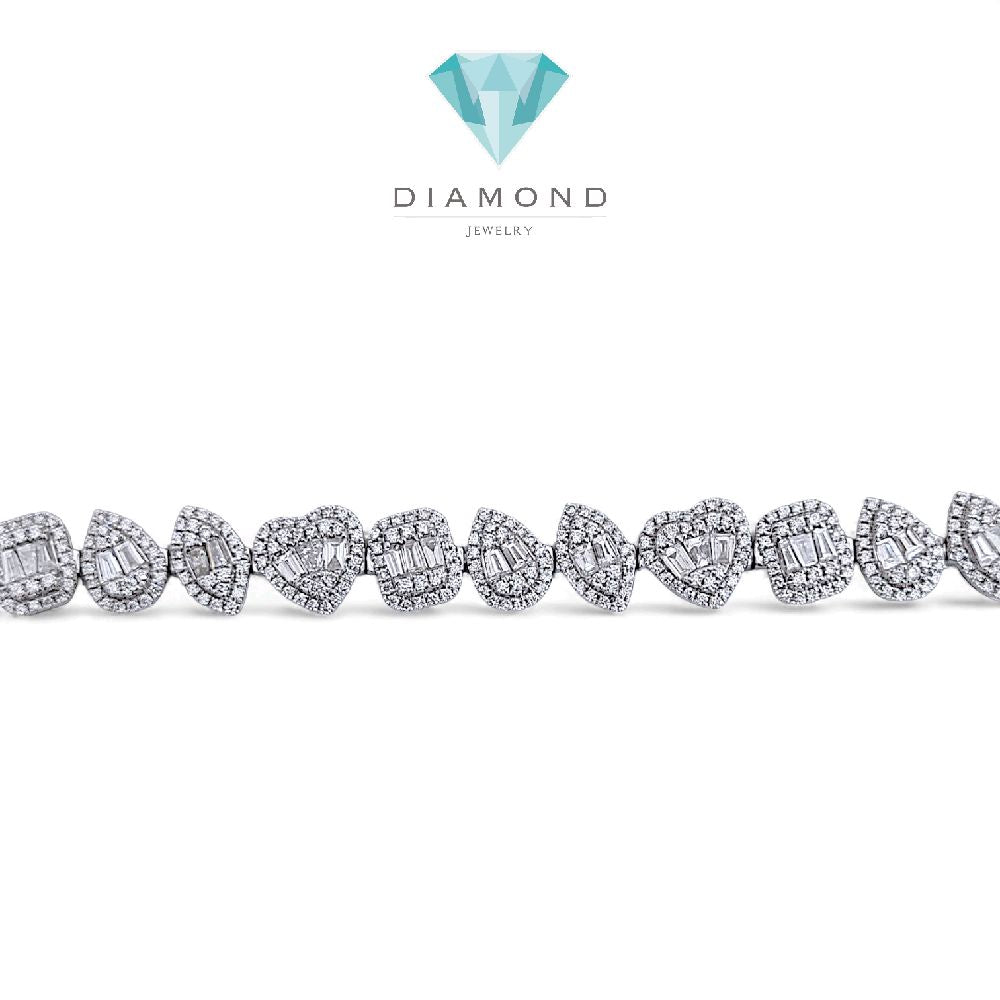 Tennis Fancyshape Diamond Bracelet 18K / Gelang Berlian Tennis Fancyshape 18K / Diamond Jewelry 402GB16238PRLS-HT