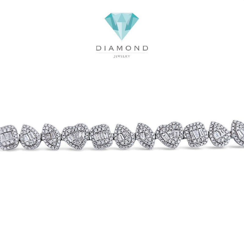 Tennis Fancyshape Diamond Bracelet 18K / Gelang Berlian Tennis Fancyshape 18K / Diamond Jewelry 402GB16238PRLS-HT