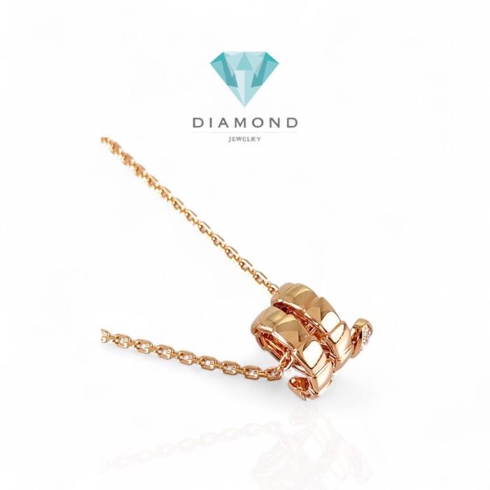 Viper Ulo Snake Head Diamond Necklace 18K-Diamond Jewelry-402KBD9000LS-HT