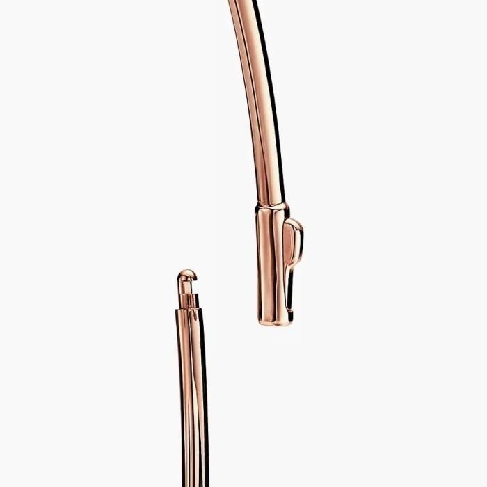 Knot choker necklace 18k rose gold-Diamond jewelry